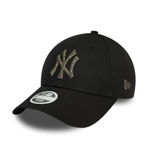 New Era New York Yankees Cap für Fans Mädchen Frau Kappe NY Logo schwarz Strapback MLB - One-Size von New Era