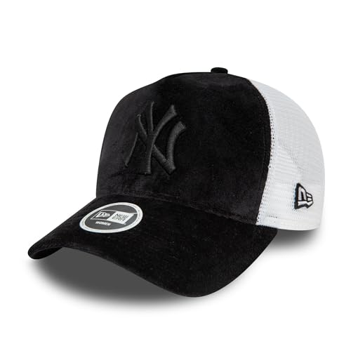 New Era New York Yankees Damen Truckercap Kappe Frau Mädchen schwarz weiß Snapback Mesh NY - One-Size von New Era