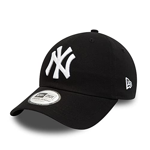 New Era New York Yankees Fan Cap gebogener Schirm schwarz weiß Teamlogo 9Twenty Kappe - One-Size von New Era