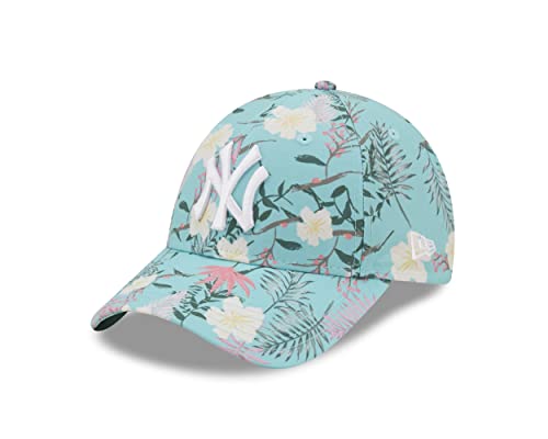 New Era New York Yankees Frauencap türkis Blumenmuster 9Forty verstellbar Baseball - One-Size von New Era