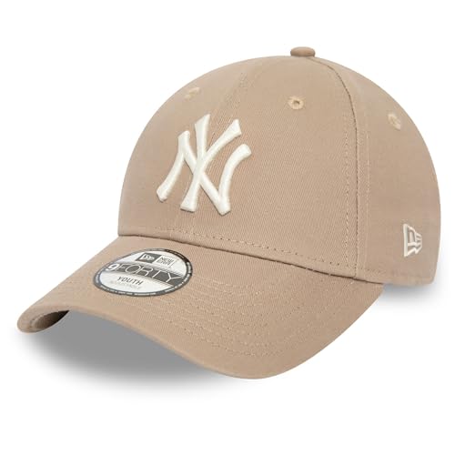 New Era New York Yankees Kindercap Hellbraun Teamlogo gebogener Schirm Junge Mädchen verstellbar Baseball Cap - Youth von New Era