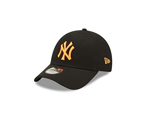 New Era New York Yankees Kindercap Neon Pack Baseball Fanprodukt MLB 9Forty verstellbar schwarz neonorangenes NY-Logo - Child von New Era