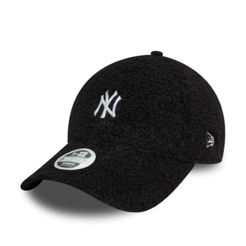 New Era New York Yankees MLB Cap Flauschiger Borg-Stoff schwarz für Frauen und Mädchen 9Forty - One-Size von New Era