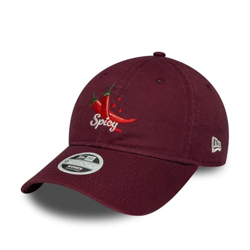 New Era 9Twenty WMNS Phrase Cap Basecap Baseballcap Baumwollcap Damencap Damen - Metallschnalle, mit Schirm Frühling-Sommer Herbst-Winter Frühjahr Sommer Herbst Winter - One Size Bordeaux von New Era