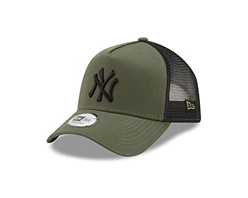 New Era New York Yankees MLB League Essential Olive Black A-Frame Adjustable Trucker Cap - One-Size von New Era