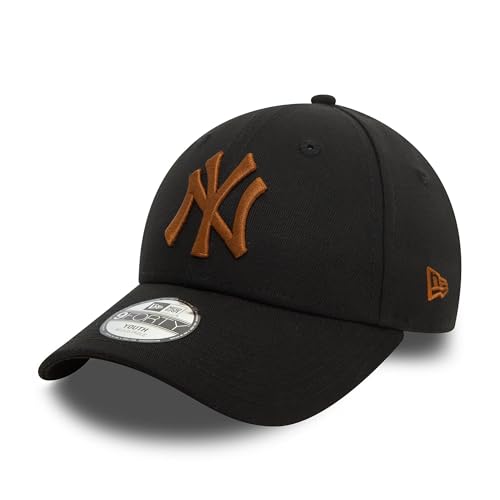 New Era New York Yankees MLB League Essential Schwarz Braun Verstellbare 9Forty Cap für Kinder - Child von New Era