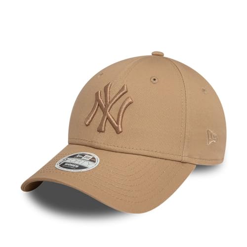 New Era New York Yankees MLB League Essential Tonal Beige 9Forty Verstellbare Damen Cap - One-Size von New Era