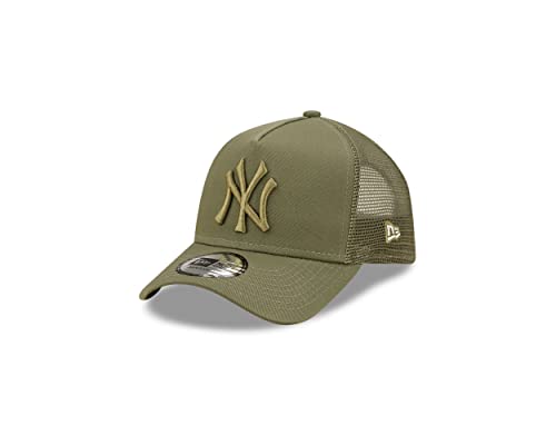New Era New York Yankees MLB Tonal Mesh Olive 9Forty Kids A-Frame Adjustable Trucker Cap - Youth von New Era