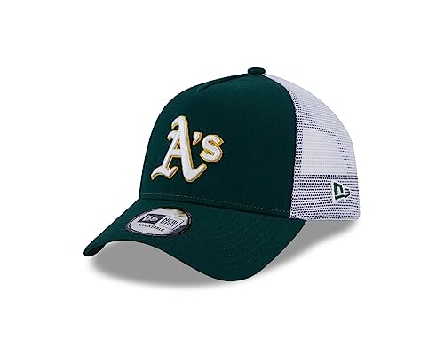 New Era Oakland Athletics MLB Team Script Green White A-Frame Adjustable Trucker Cap - One-Size von New Era