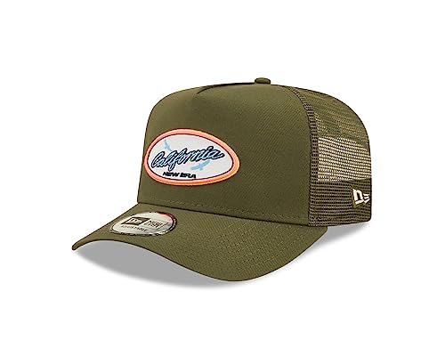 New Era Oval State California Olive A-Frame Adjustable Trucker Cap - One-Size von New Era