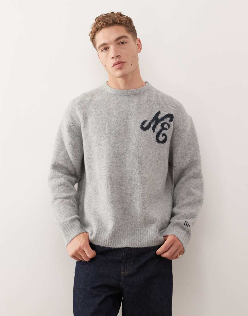 New Era - Oversize-Strickpullover in Grau New Era - Oversize-Strickpullover in Grau von New Era