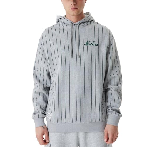 New Era Oversized Fleece Hoody - Pinstripe grau - M von New Era