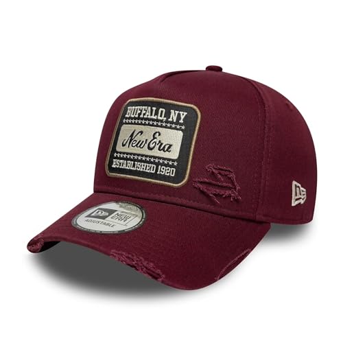 New Era Patch Distressed 9Forty E-Frame Cap Bordeaux Rot - One-Size von New Era