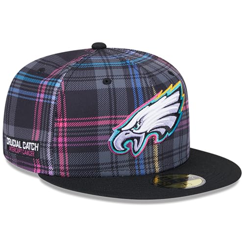 New Era Philadelphia Eagles 2024 NFL Crucial Catch Plaid 59FIFTY Herren Mütze Schwarz von New Era