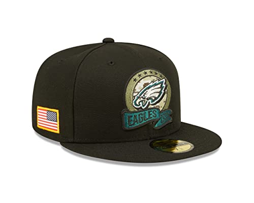 New Era Philadelphia Eagles NFL Salute to Service 2022 Black 59Fifty Basecap - 7 3/4-62cm (XXL) von New Era