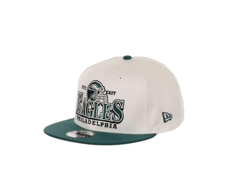 New Era Philadelphia Eagles NFL White Original Teamcolour Helmet Green 9Fifty Snapback Cap - One-Size von New Era