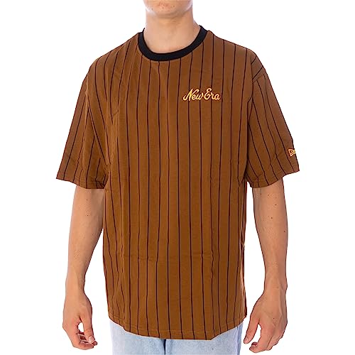 New Era Pinstripe T-Shirt Herren braun/schwarz, M von New Era