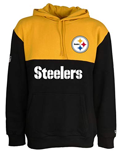 New Era Pittsburgh Steelers NFL Colour Block Hoody Yellow/Black - L von New Era