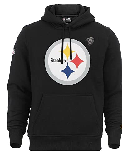 New Era Pittsburgh Steelers Pullover American Football Fanpulli Hoody Kapuze NFL schwarz mit CapSpin Pin - L von New Era