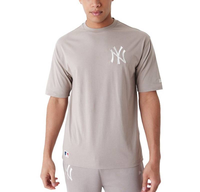 New Era Print-Shirt Oversize New York Yankees ash brown von New Era