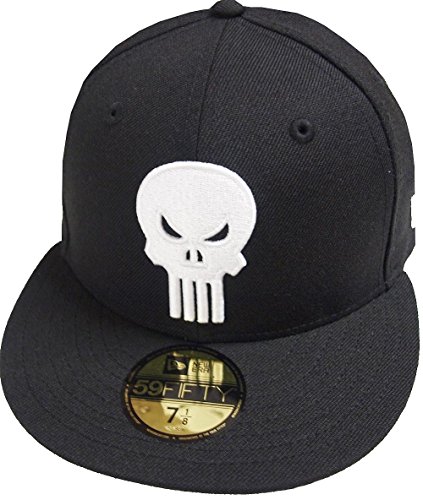 New Era Punisher Black White Marvel Dc Cap 59fifty 5950 Fitted Basecap Kappe Men Special Limited Edition von New Era