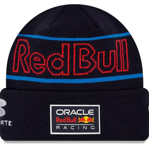 New Era Red Bull Racing Formel 1 Team Offizielle F1 Merchandise Strickmütze Beanie Mütze Erwachsene Unisex Sergio Perez, blau, Einheitsgröße von New Era