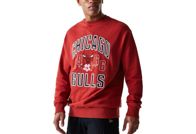 New Era Rundhalspullover Oversize NBA FLORAL Chicago Bulls von New Era