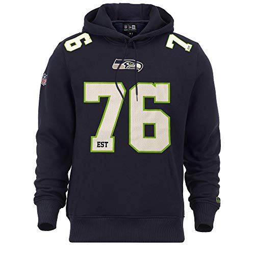 New Era Seattle Seahawks NFL Established Number Navy Hoody - 4XL von New Era