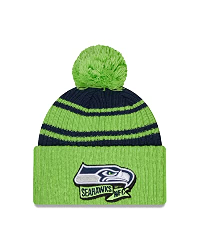 New Era Seattle Seahawks NFL 2022 Sideline Sport Knit Green Navy Beanie - One-Size von New Era