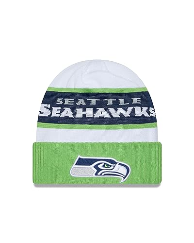 New Era Seattle Seahawks NFL 2023 Sideline Tech Knit OTC White Beanie - One-Size von New Era