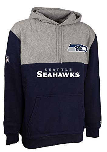 New Era Seattle Seahawks NFL Colour Block Hoody Grey/Navy - M von New Era