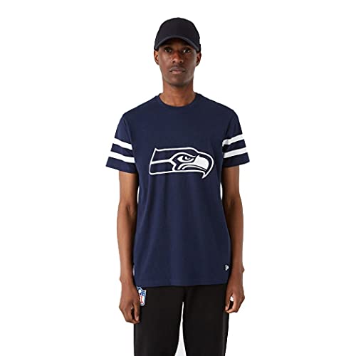 New Era Seattle Seahawks NFL T-Shirt Fanshirt American Football Jersey blau - L von New Era