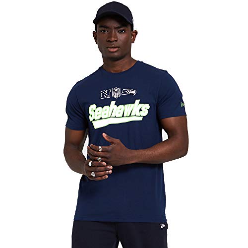 New Era Seattle Seahawks NFL Trikot Jersey American Football Fanshirt Blau Weiss - XXL von New Era