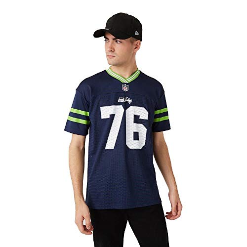 New Era Seattle Seahawks T-Shirt NFL Jersey American Football Fanshirt Blau - L von New Era