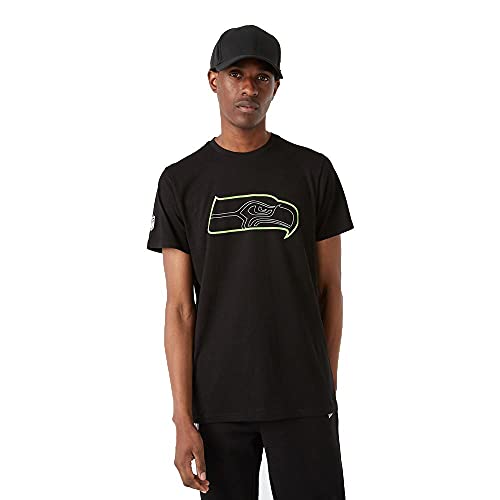 New Era Seattle Seahawks T-Shirt NFL Trikot Jersey American Football Fanshirt Outline Logo schwarz - M von New Era