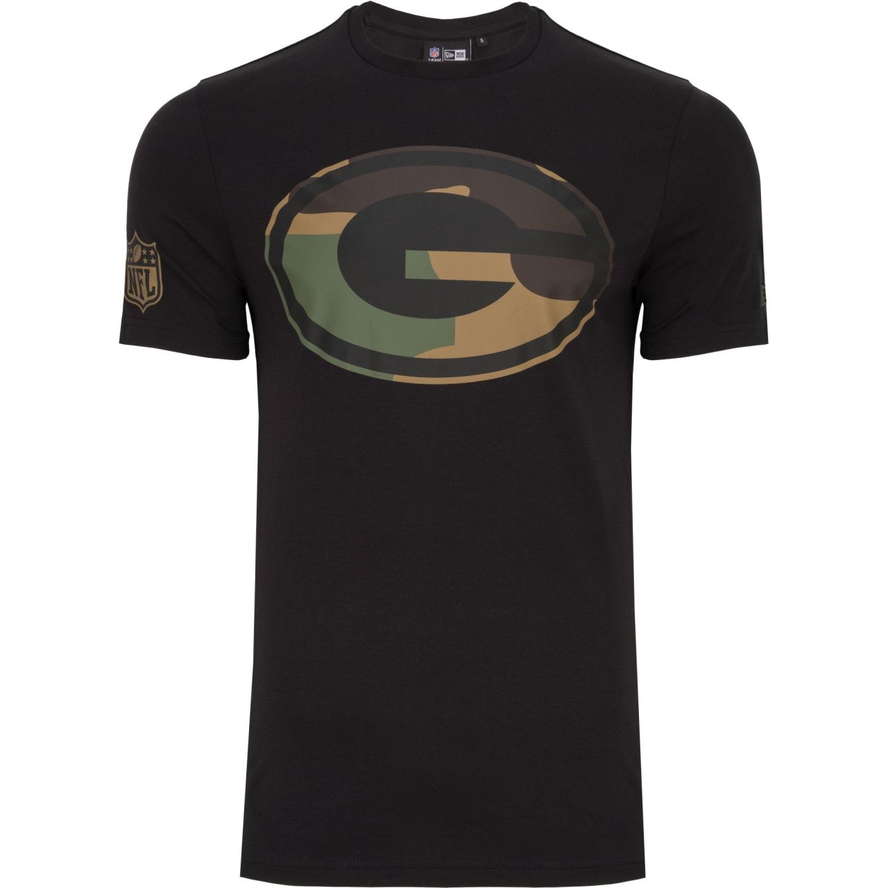 New Era Shirt - NFL Green Bay Packers schwarz / camo von New Era