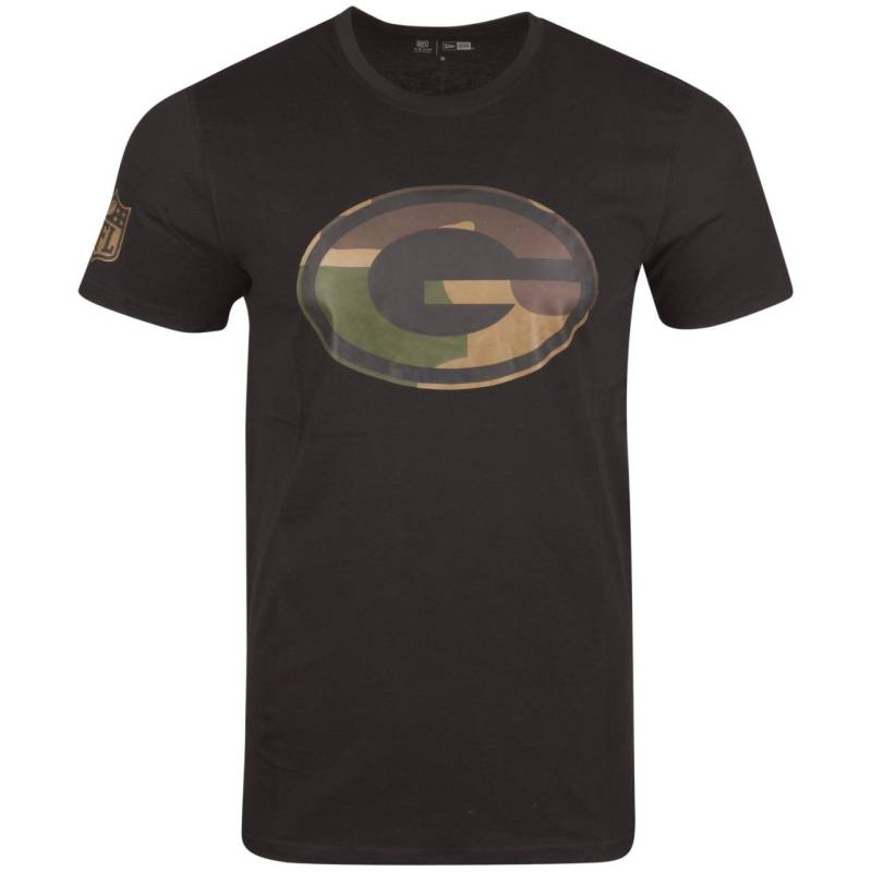 New Era Shirt - NFL Green Bay Packers schwarz / wood camo von New Era