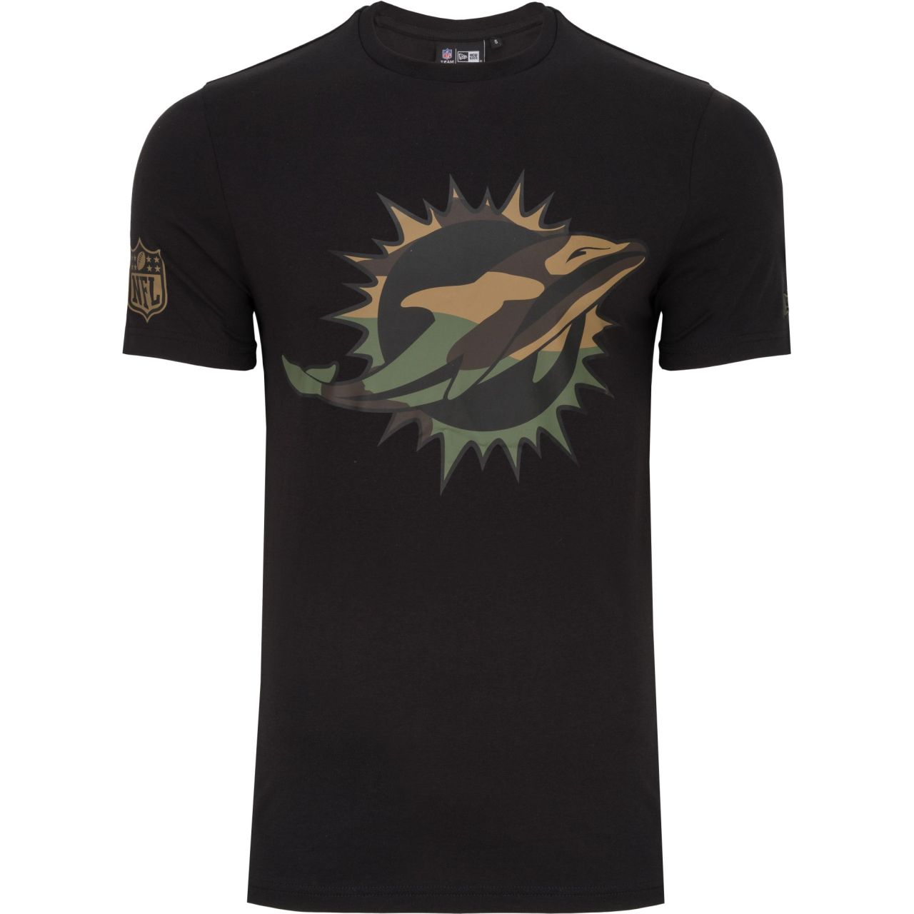 New Era Shirt - NFL Miami Dolphins schwarz / wood camo von New Era