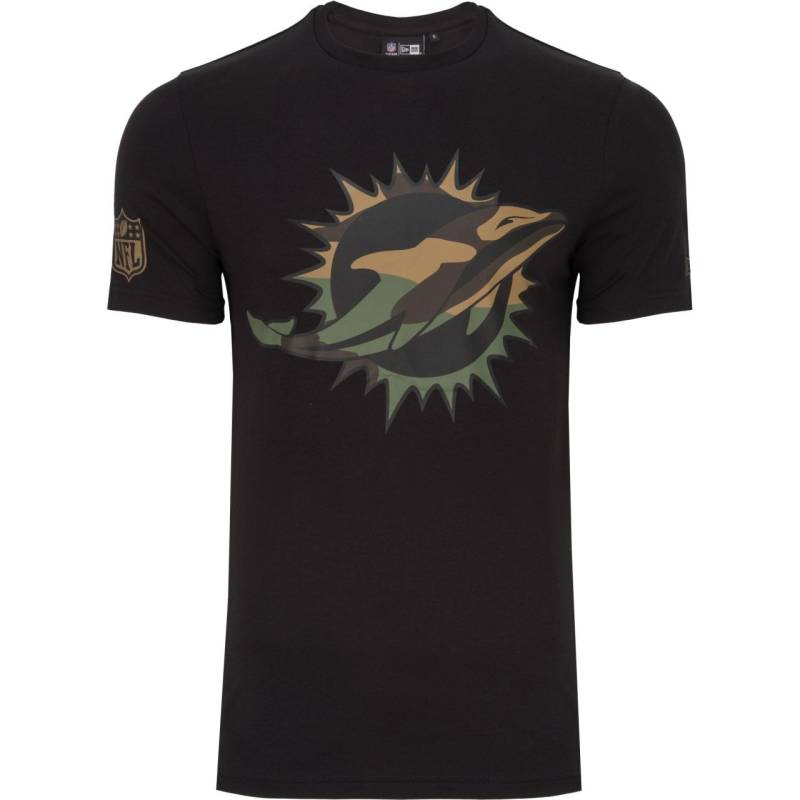 New Era Shirt - NFL Miami Dolphins schwarz / wood camo von New Era