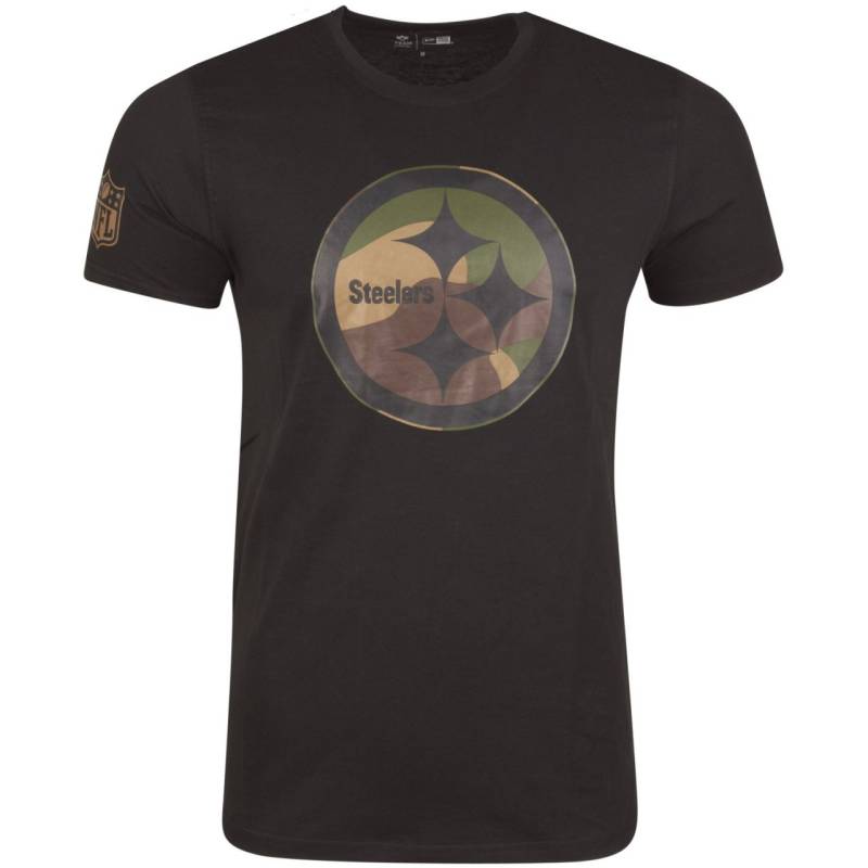 New Era Shirt - NFL Pittsburgh Steelers schwarz / wood camo von New Era