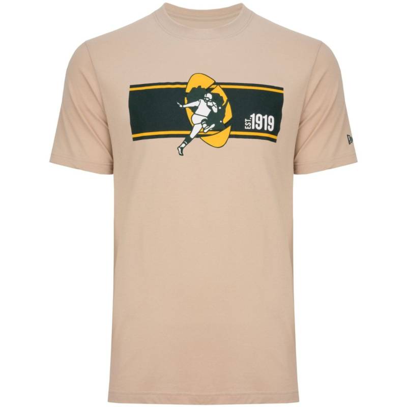 New Era Shirt - NFL SIDELINE Green Bay Packers stone von New Era
