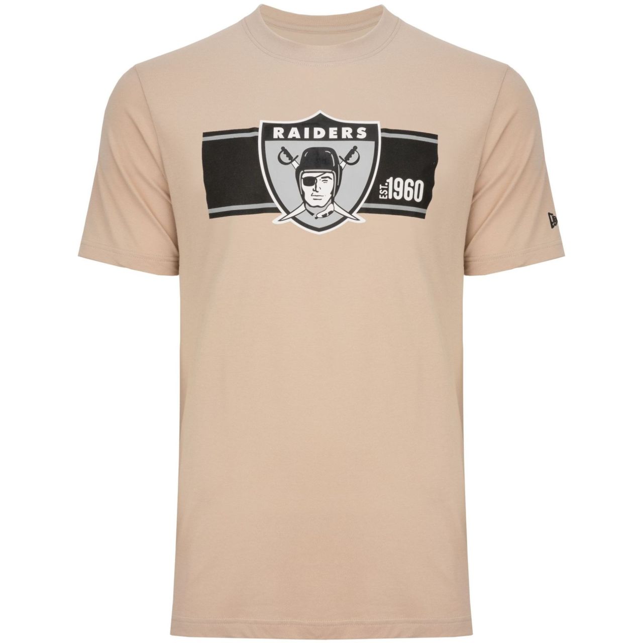 New Era Shirt - NFL SIDELINE Oakland Raiders stone von New Era