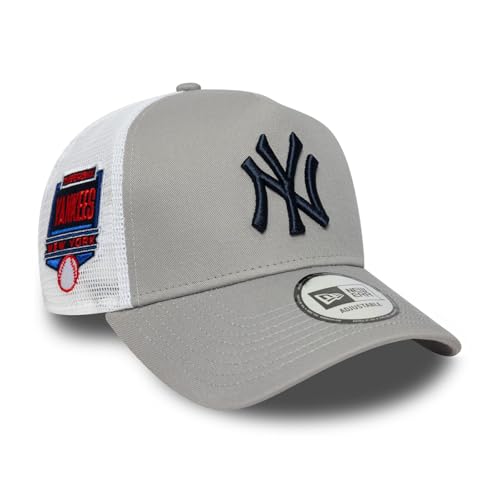 New Era Side Patch Trucker Adjustable Cap NY Yankees Grau, Size:OneSize von New Era