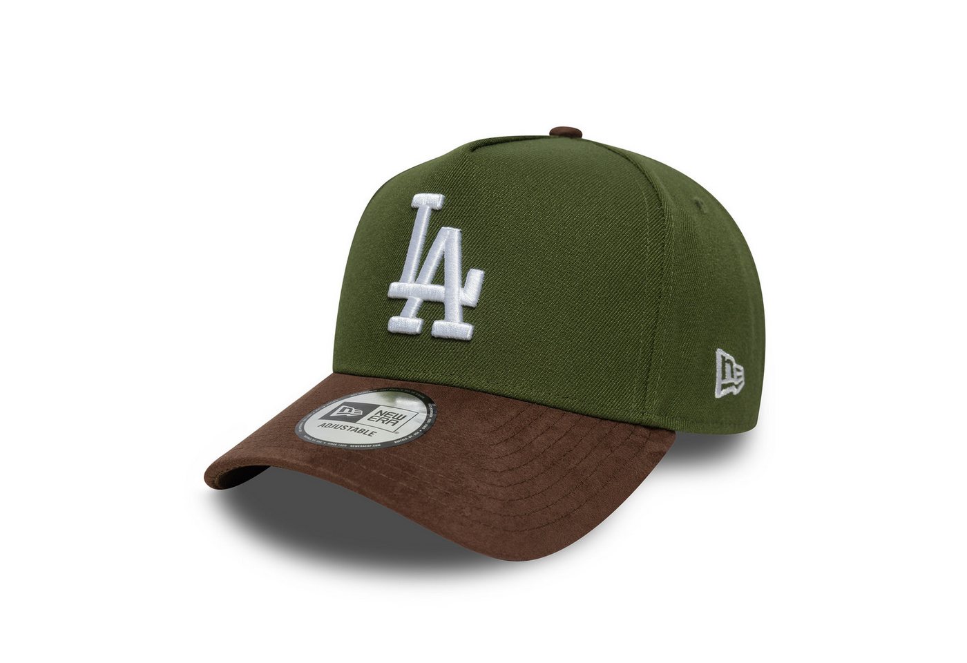 New Era Snapback Cap 9FORTY E-Frame Los Angeles Dodgers MLB Suede Visor von New Era