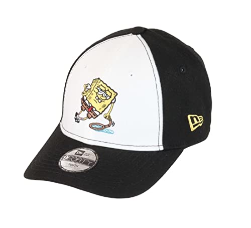 New Era SpongeBob SquarePants Spongebob Black White-Front 9Forty Adjustable Kids Cap - Youth von New Era