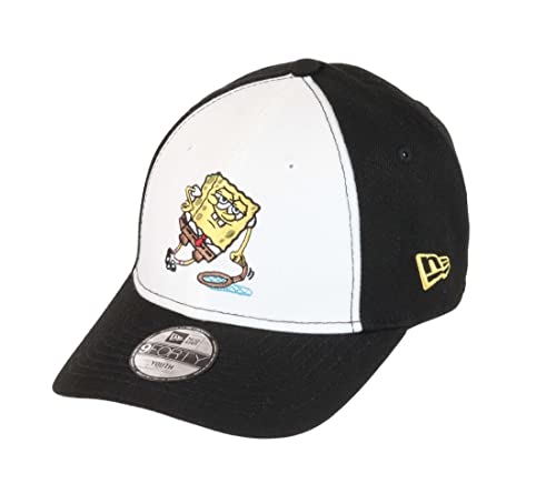 New Era Spongebob Squarepants Spongebob Black White-Front 9Forty Adjustable Kids Cap - Youth von New Era