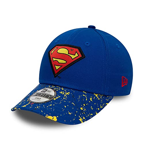 New Era Superman DC Paint Splat Blue Yellow 9Forty Adjustable Kids Cap - Child von New Era