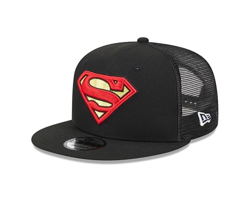 New Era Superman DC Trucker Schwarz Verstellbare 9Fifty Snapback Cap - One-Size von New Era