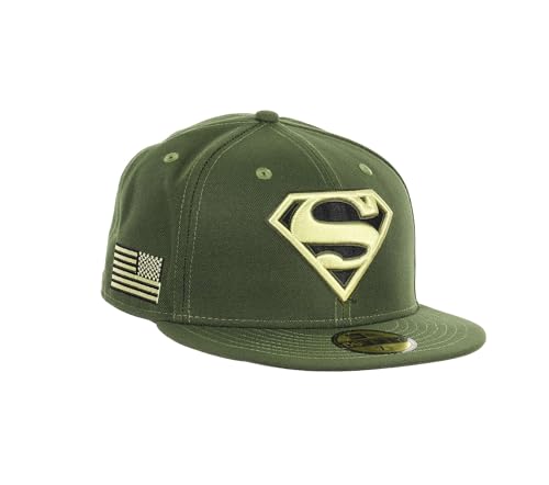 New Era Superman DC US-Flag Grün 59Fifty Basecap - 7-78 von New Era