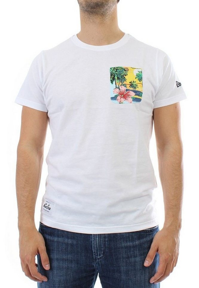 New Era T-Shirt New Era T-Shirt Men - ISLAND POCKET - White von New Era